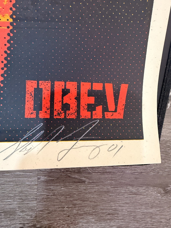 Shepard Fairey Nixon Poster Signed Numbered 183/200 Screen Print 2001 OBEY Giant