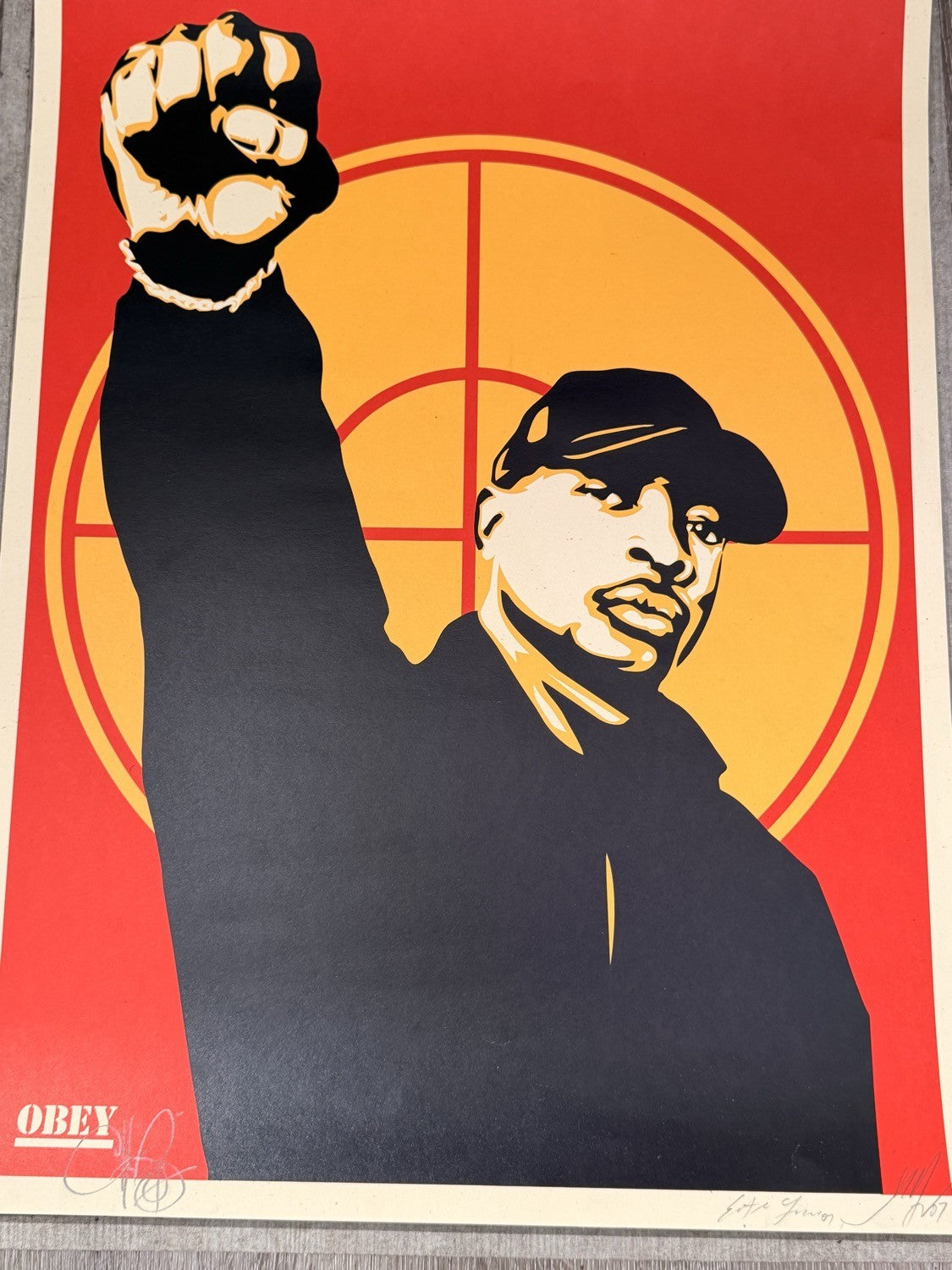 Shepard Fairey x Chuck D Public Enemy Dual Signed Artist Proof AP Print 2007