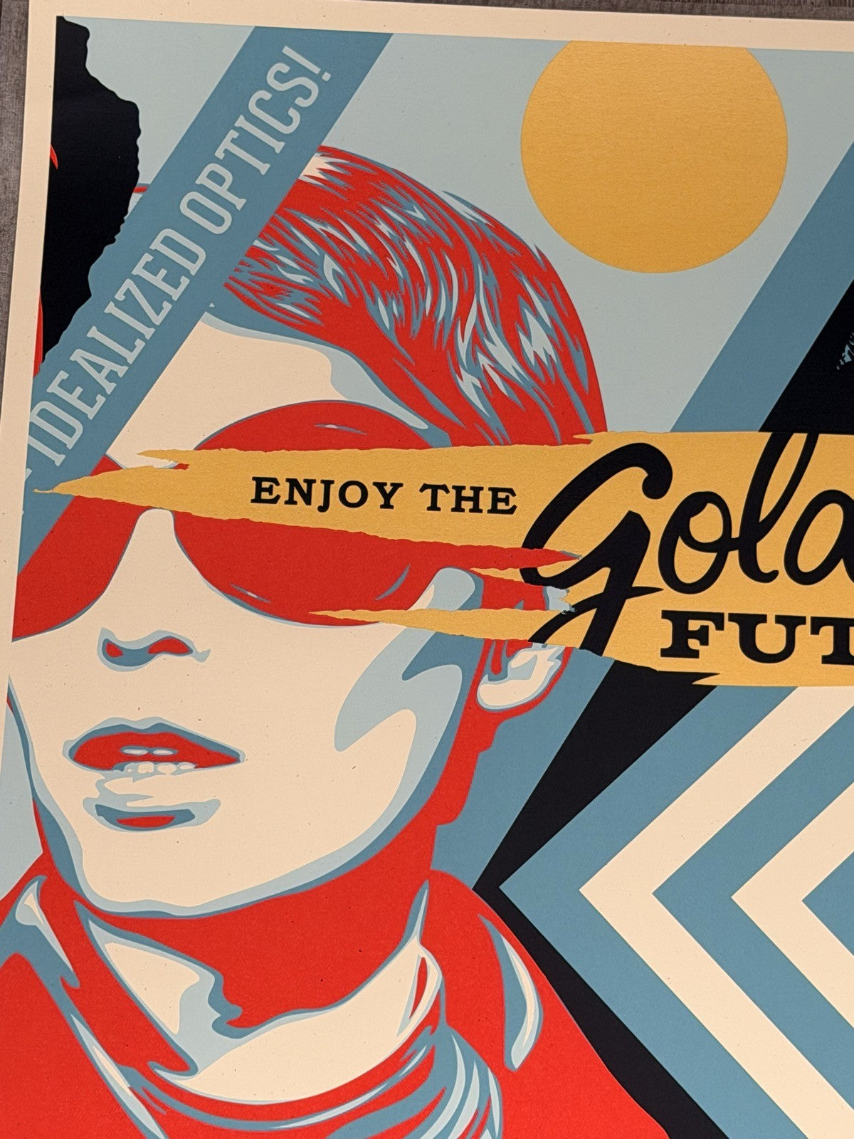 Shepard Fairey Golden Future Signed Numbered Screen Print 2017 Obey 359/450