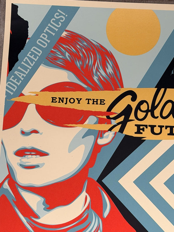Shepard Fairey Golden Future Signed Numbered Screen Print 2017 Obey 359/450