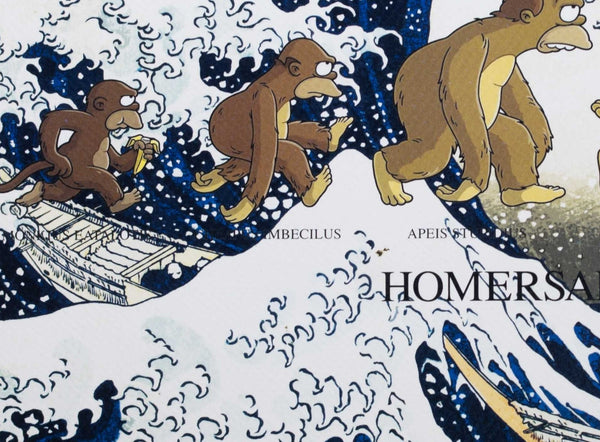 Homer Simpson Hokusai Great Wave Art Print, Hand-Signed Ltd Ed /100 by Death NYC