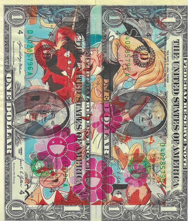 Alice in Wonderland DNYC –$1 Dollar Bills Signed & Numbered RARE!