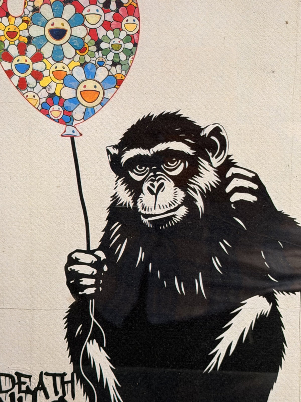 DEATH NYC Banksy Murakami Balloon Ape Signed Limited Edition Print