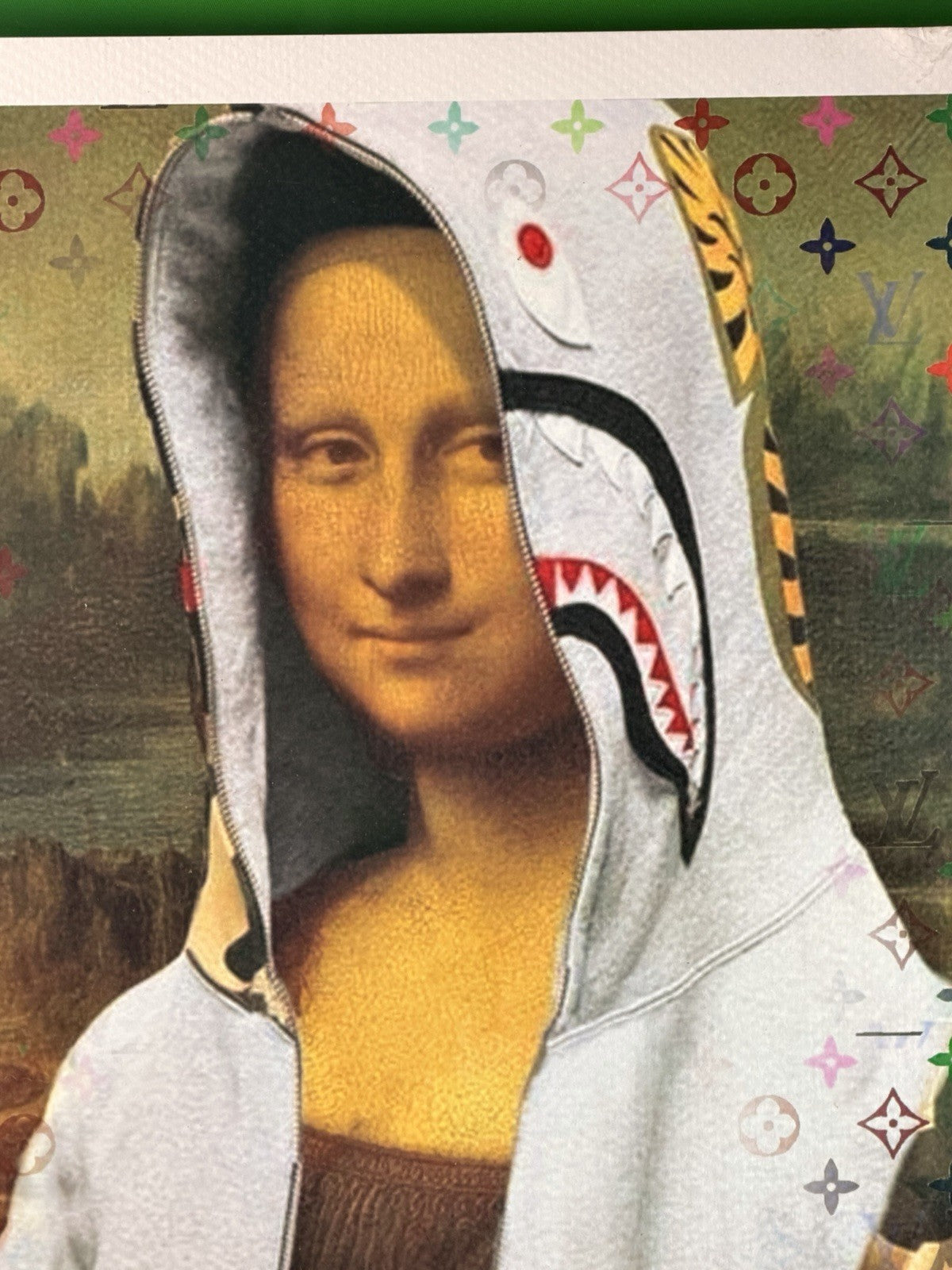 Death NYC Mona Lisa BAPE Shark Hoodie Louis Vuitton Signed Pop Art Print 2025