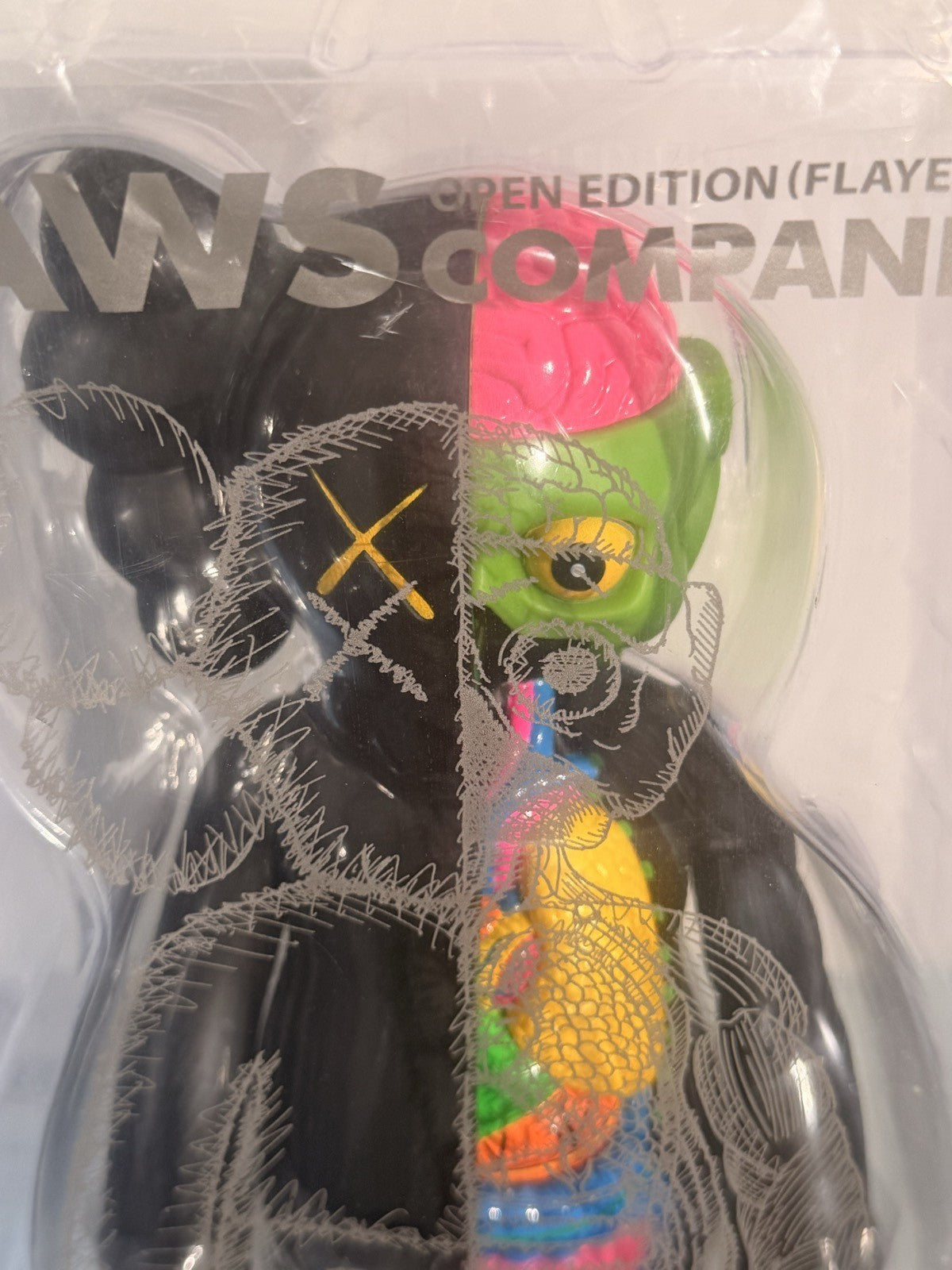 KAWS Companion Flayed Open Edition Black Medicom Toy Dissected Sealed New Figure
