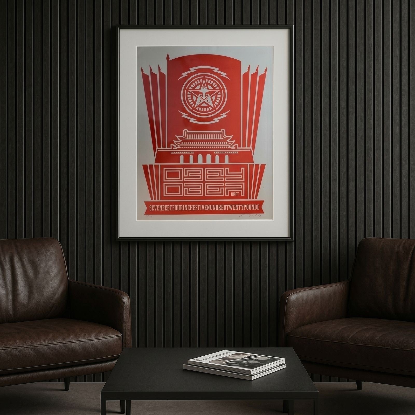 Shepard Fairey Chinese Banner Letterpress 2014 Obey Giant Signed Print - Gauntlet Gallery