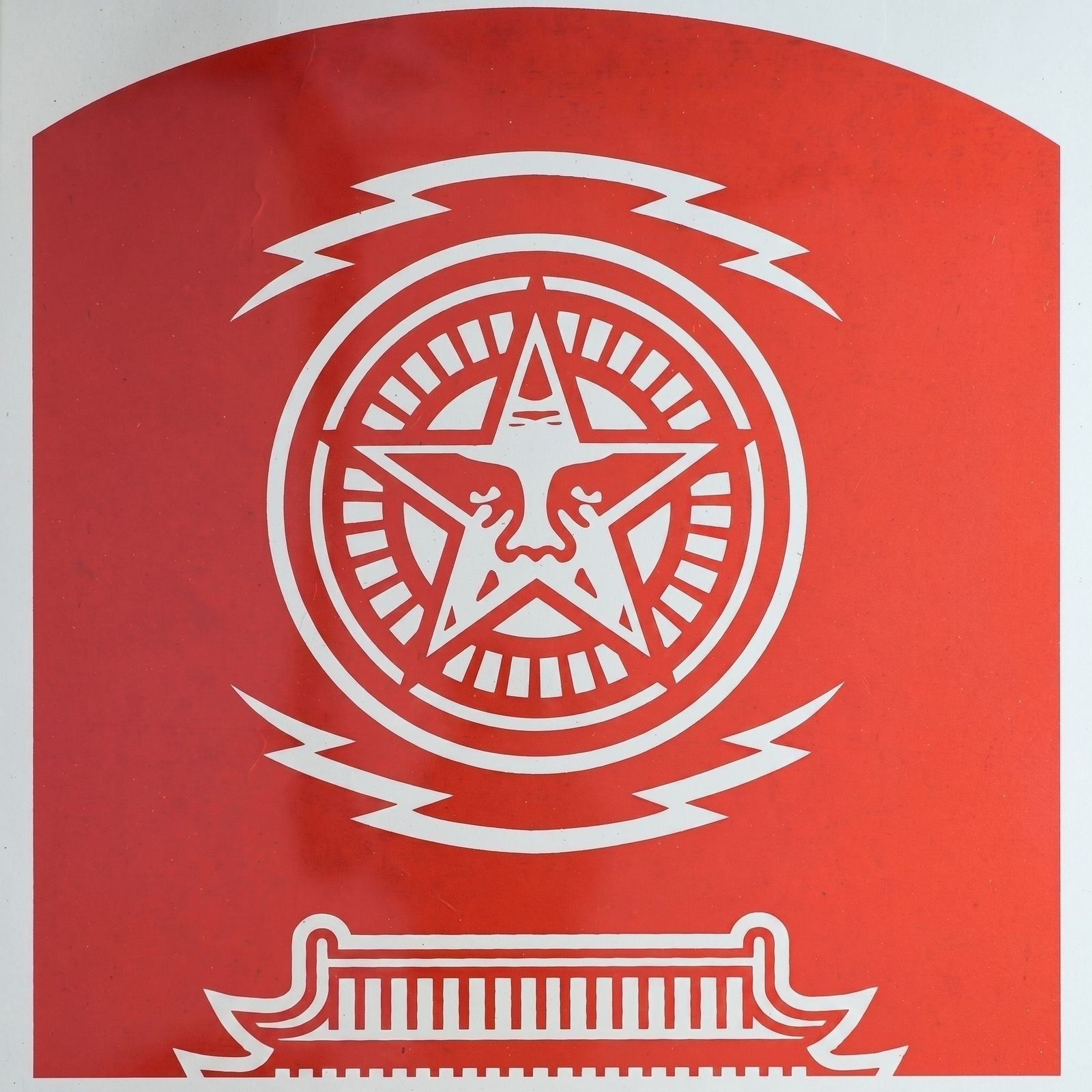 Shepard Fairey Chinese Banner Letterpress 2014 Obey Giant Signed Print - Gauntlet Gallery