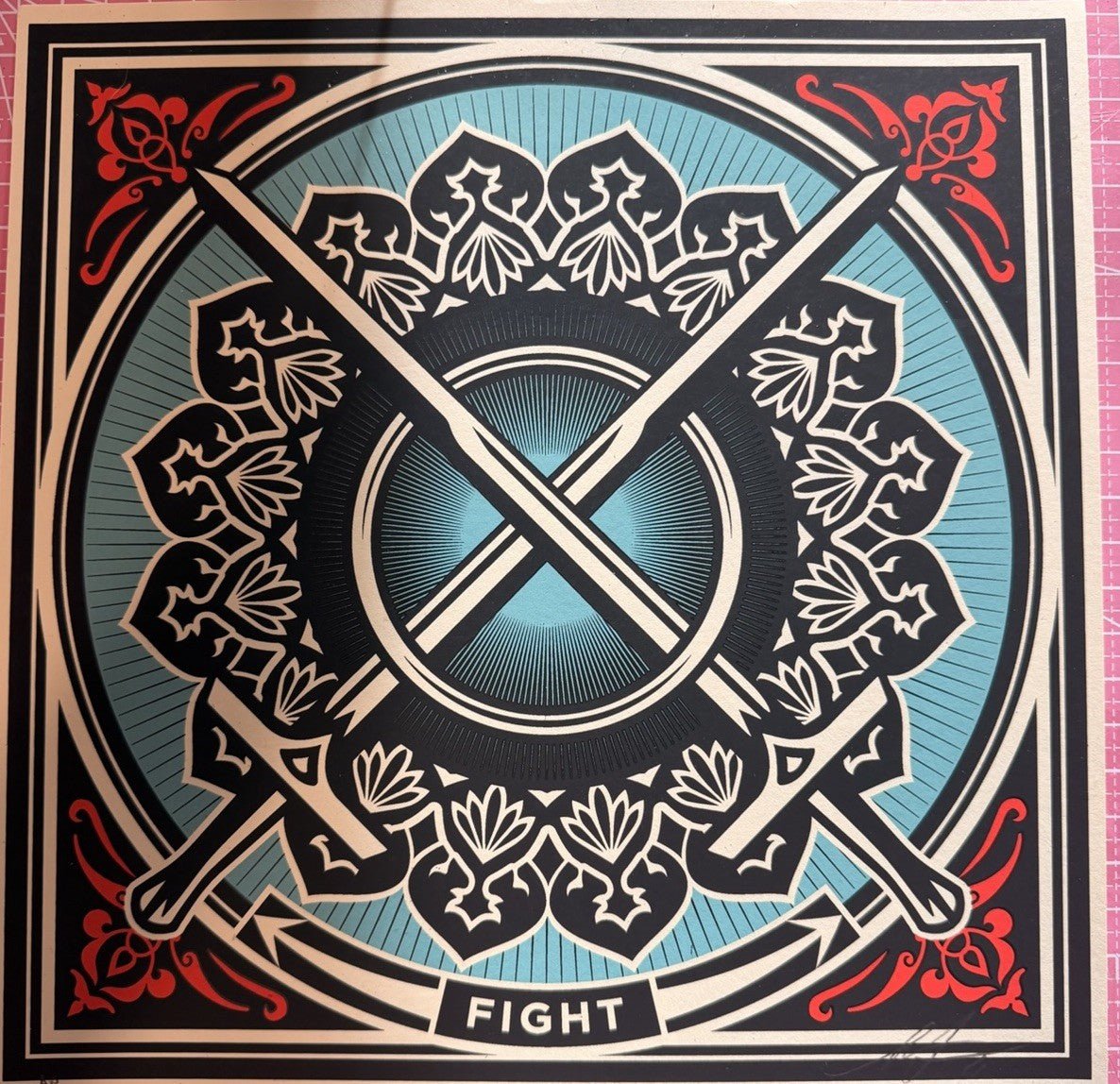 Shepard Fairey FIGHT Artist Proof AP Revolutionary Love 2021 Signed Print - Gauntlet Gallery