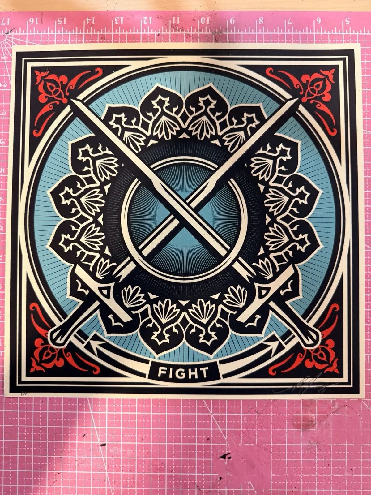 Shepard Fairey FIGHT Artist Proof AP Revolutionary Love 2021 Signed Print - Gauntlet GalleryGauntlet Gallery