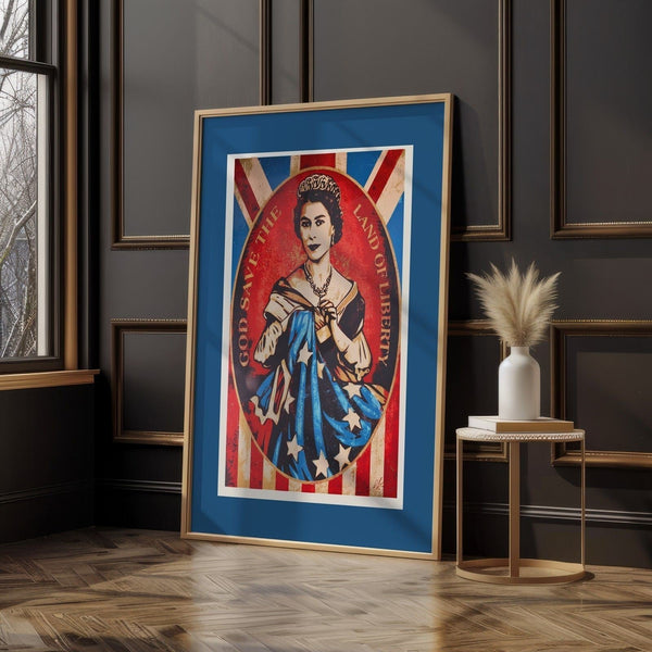 Shepard Fairey God Save the Queen Print 2012 Signed Edition 296/450 Obey Giant - Gauntlet Gallery