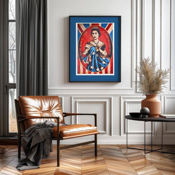 Shepard Fairey God Save the Queen Print 2012 Signed Edition 296/450 Obey Giant - Gauntlet Gallery