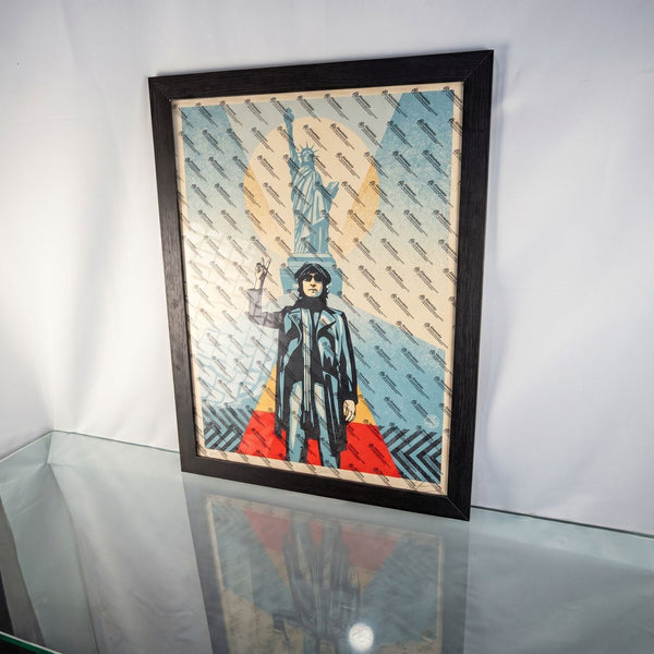 Shepard Fairey Lennon Peace Liberty Blue Signed Bob Gruen 240/300 OBEY 2023 - Gauntlet Gallery