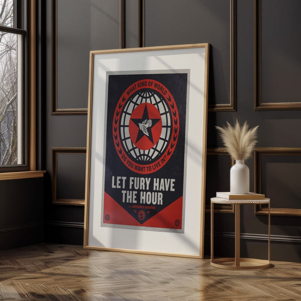 Shepard Fairey Let Fury Have the Hour Signed Limited Edition Film Poster 2013 - Gauntlet Gallery