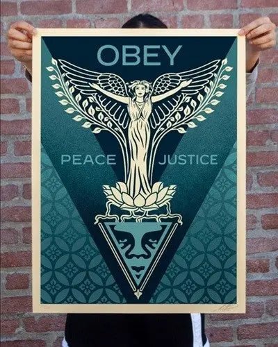 Shepard Fairey Nouveau Angel Signed Numbered Screen Print OBEY 2026 Edition 550 - Gauntlet GalleryGauntlet Gallery