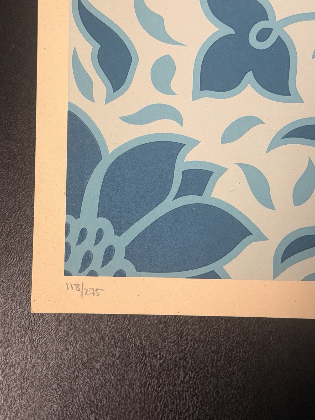 Shepard Fairey — OBEY Deco Floral Pattern (Blue) Signed Edition of 275 - Gauntlet Gallery