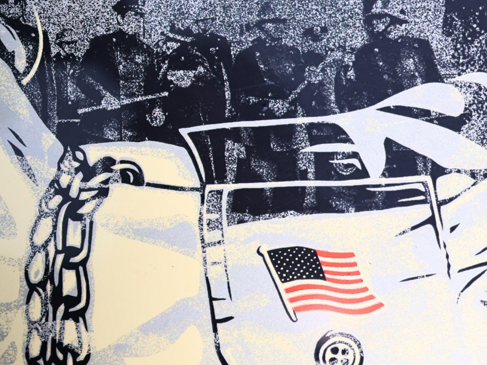 Shepard Fairey OBEY Democracy Under Siege Screen Print Signed 2021 281/800 - Gauntlet Gallery