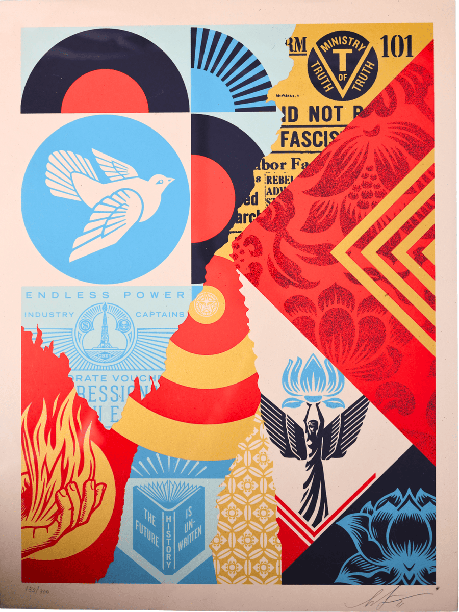 Shepard Fairey OBEY Factory Stacks Endless Power Screen Print S/N /350 2022 - Gauntlet Gallery