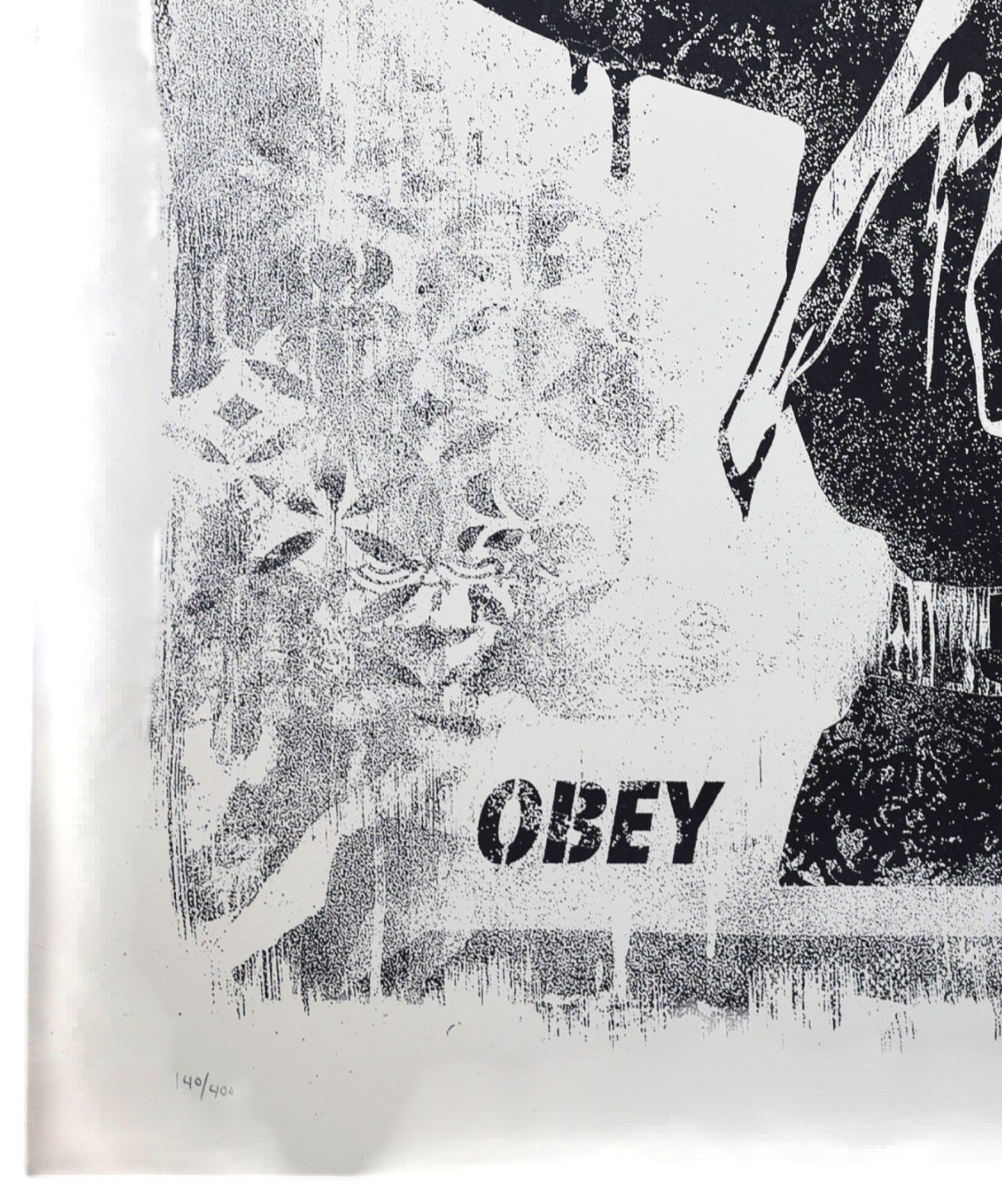 Shepard Fairey OBEY Freedom of Choice 2017 Signed /400 Damaged Stencil - Gauntlet Gallery
