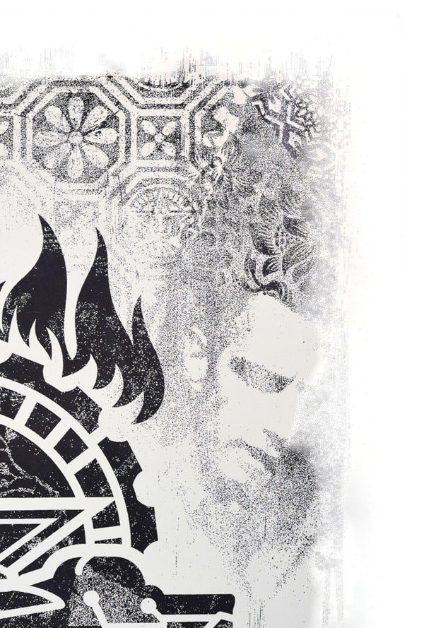 Shepard Fairey OBEY Printing Press 2017 Signed /400 Damaged Stencil Series - Gauntlet Gallery