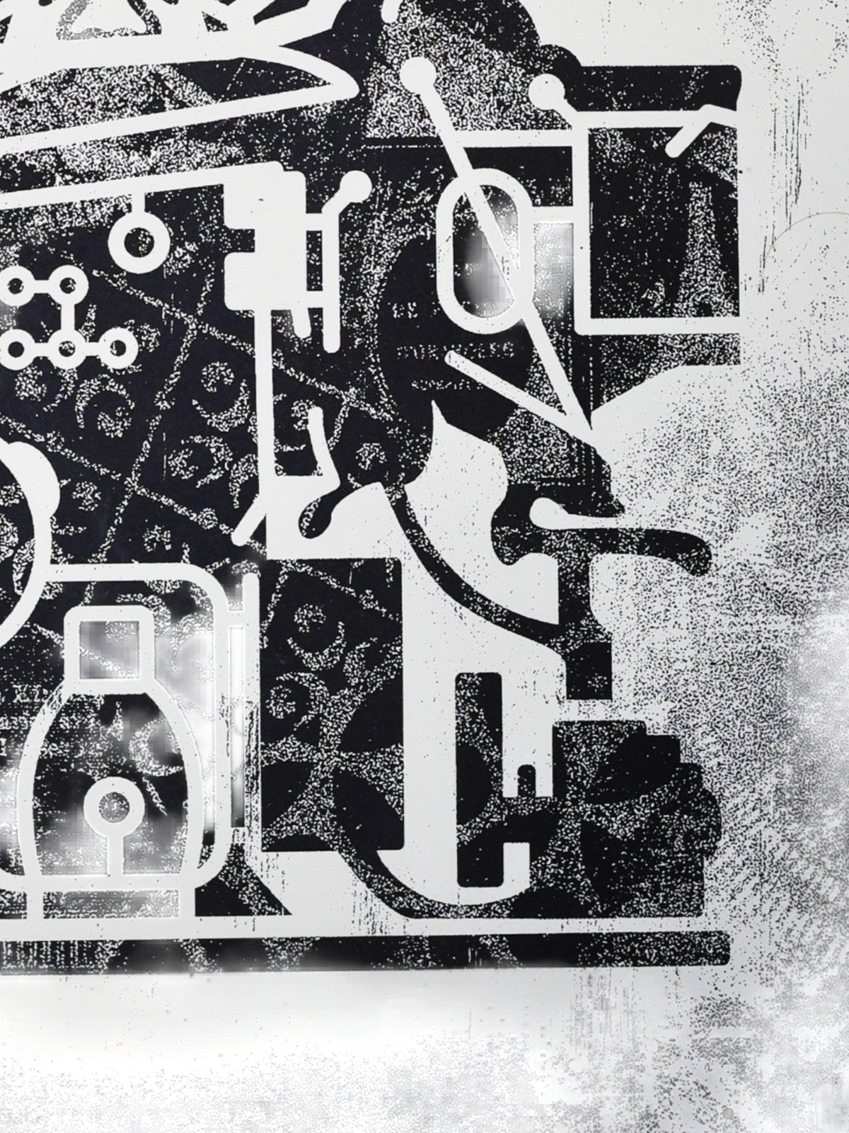 Shepard Fairey OBEY Printing Press 2017 Signed /400 Damaged Stencil Series - Gauntlet Gallery