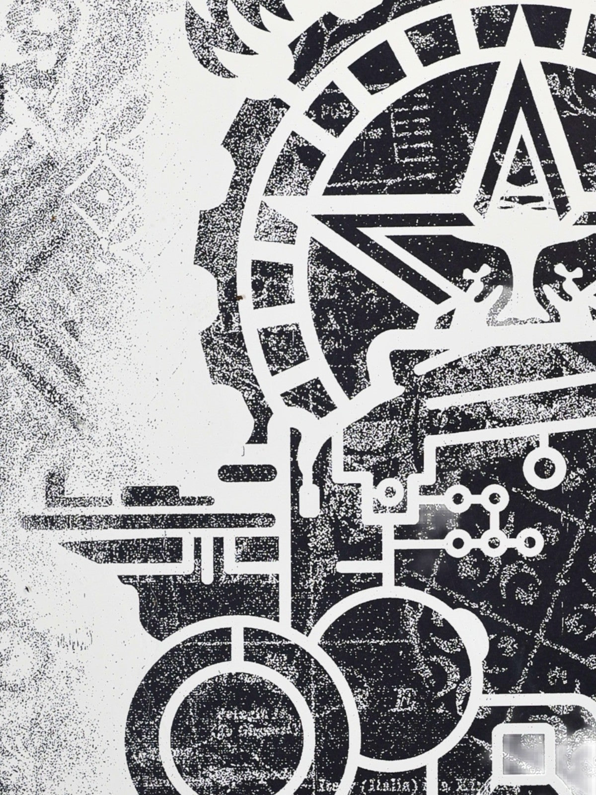 Shepard Fairey OBEY Printing Press 2017 Signed /400 Damaged Stencil Series - Gauntlet Gallery