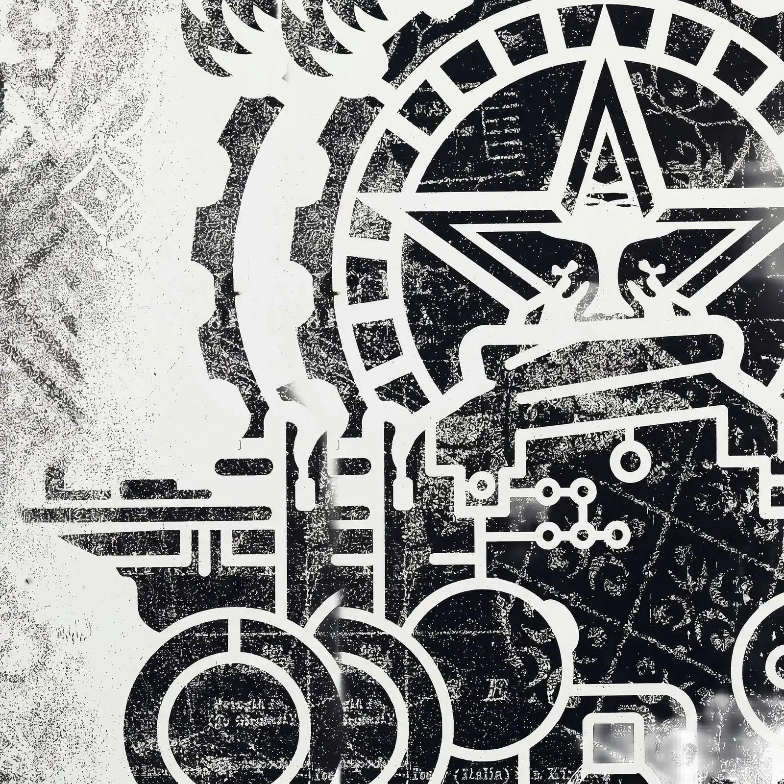 Shepard Fairey OBEY Printing Press 2017 Signed /400 Damaged Stencil Series - Gauntlet GalleryGauntlet Gallery