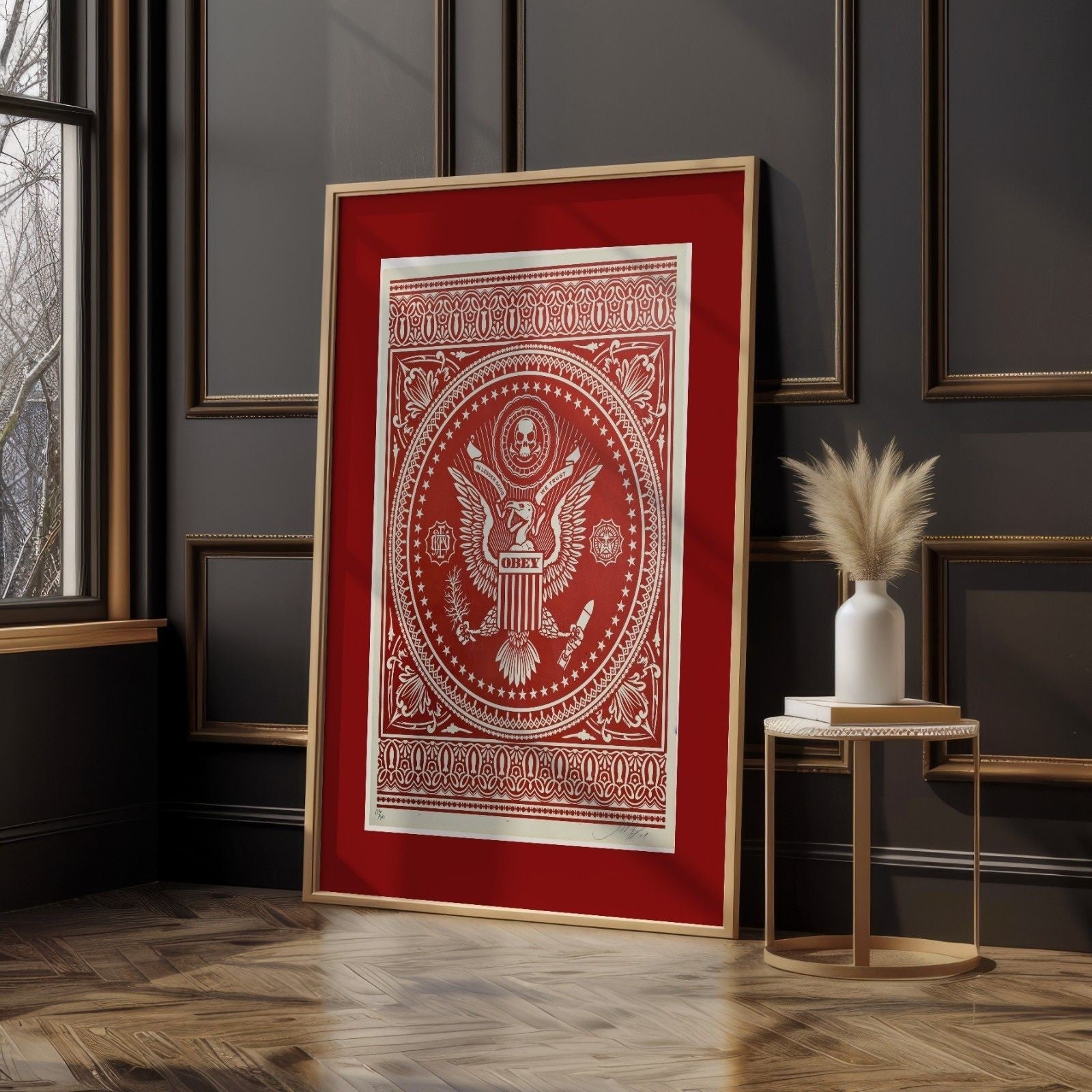 Shepard Fairey Presidential Seal Red 2007 Signed Screen Print 189/300 OBEY - Gauntlet Gallery