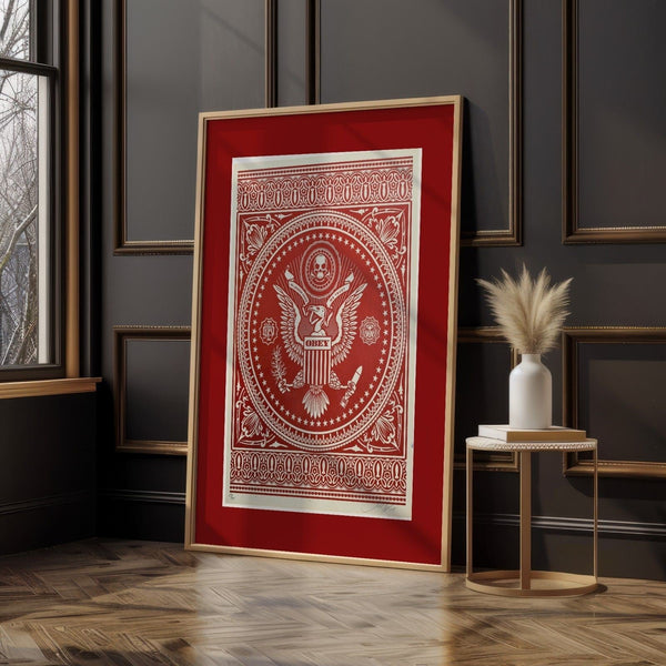 Shepard Fairey Presidential Seal Red 2007 Signed Screen Print 189/300 OBEY - Gauntlet Gallery