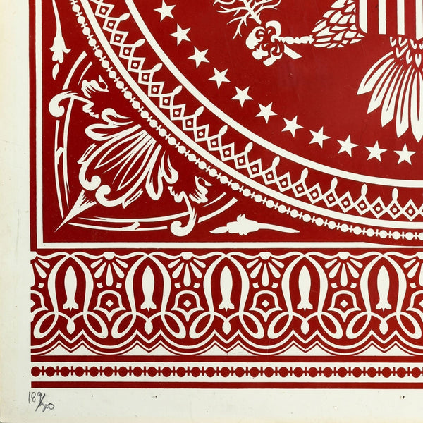 Shepard Fairey Presidential Seal Red 2007 Signed Screen Print 189/300 OBEY - Gauntlet Gallery