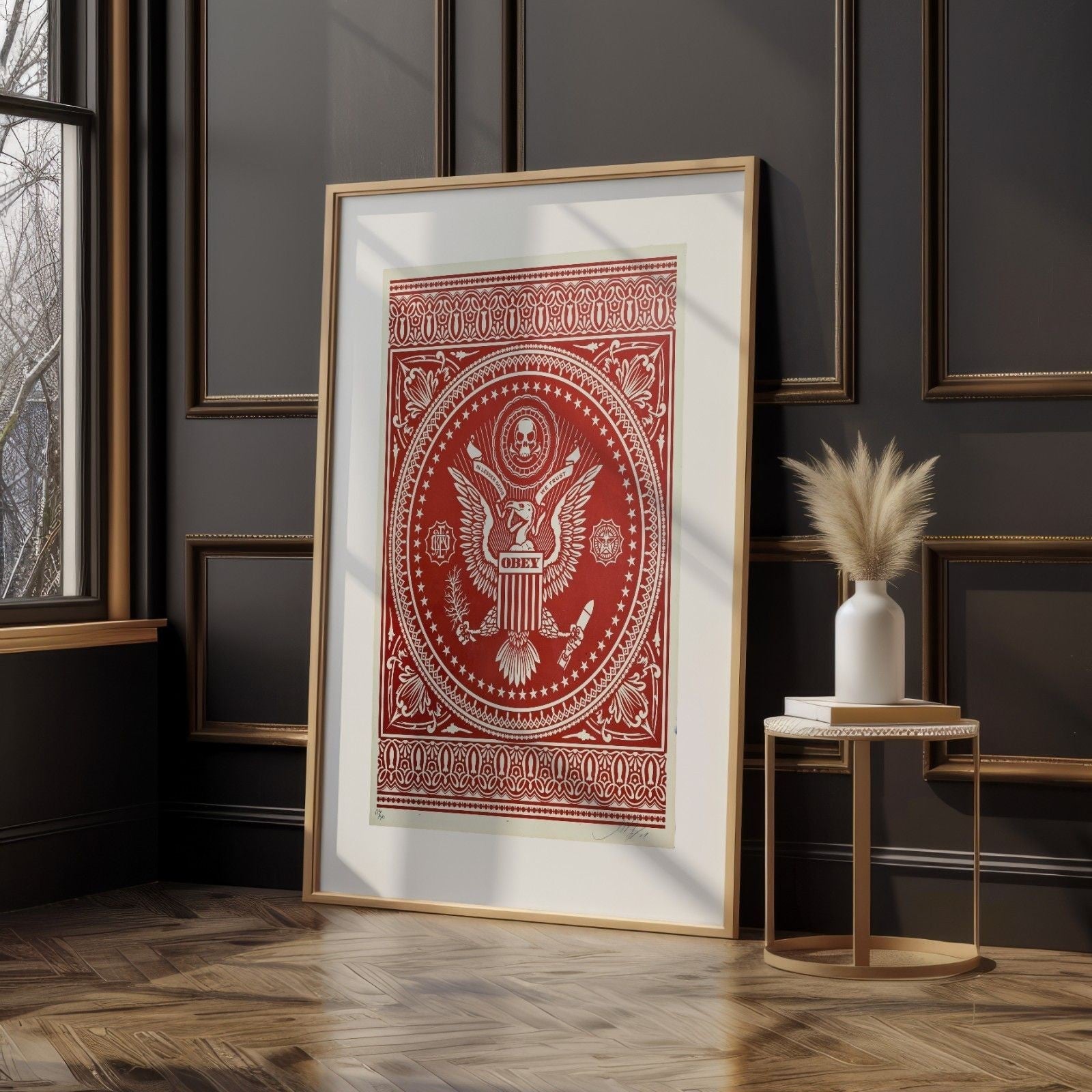 Shepard Fairey Presidential Seal Red 2007 Signed Screen Print 189/300 OBEY - Gauntlet Gallery