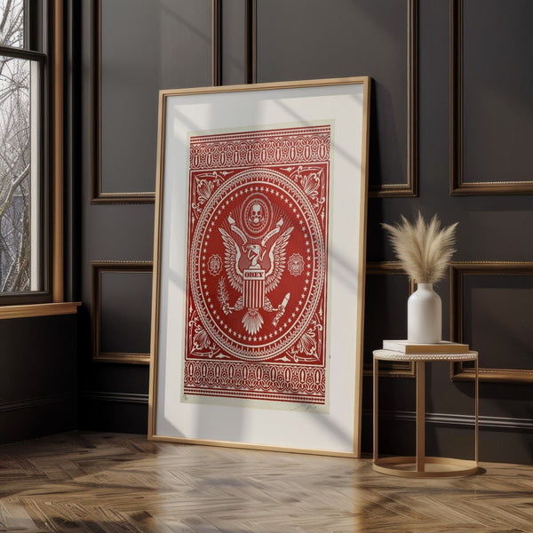 Shepard Fairey Presidential Seal Red 2007 Signed Screen Print 189/300 OBEY - Gauntlet Gallery