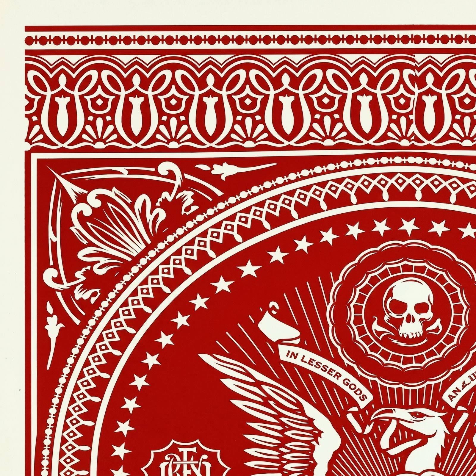 Shepard Fairey Presidential Seal Red 2007 Signed Screen Print 189/300 OBEY - Gauntlet Gallery
