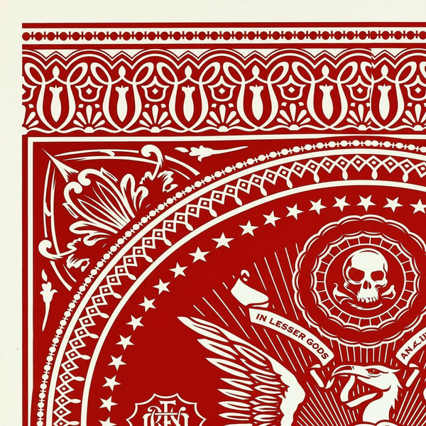Shepard Fairey Presidential Seal Red 2007 Signed Screen Print 189/300 OBEY - Gauntlet Gallery