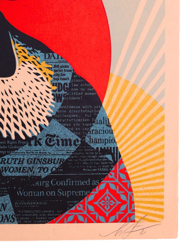 Shepard Fairey RBG A Champion of Justice Signed Limited Edition Print A/P 2021 - Gauntlet Gallery