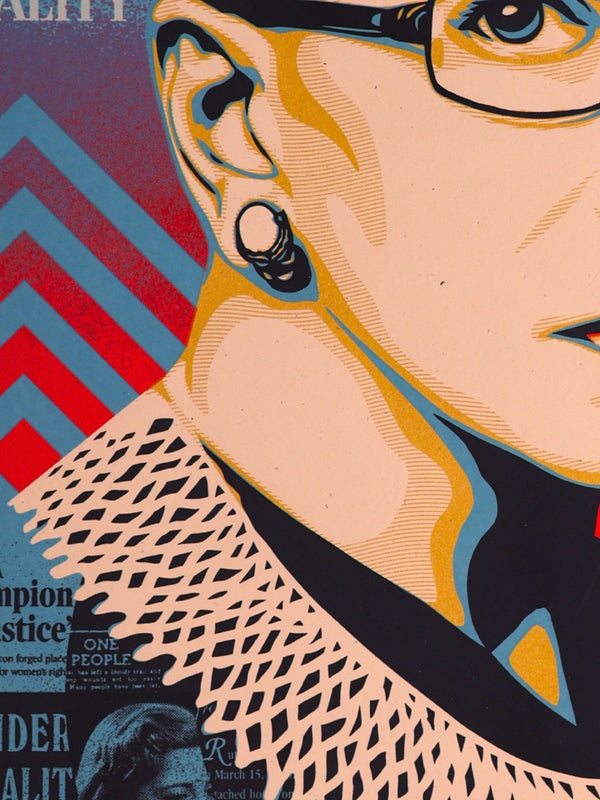 Shepard Fairey RBG A Champion of Justice Signed Limited Edition Print A/P 2021 - Gauntlet Gallery