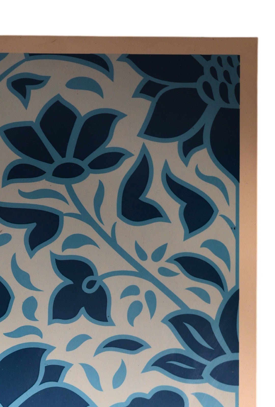 Shepard Fairey Signed Deco Floral Pattern (Blue) S/N Rare - Gauntlet Gallery