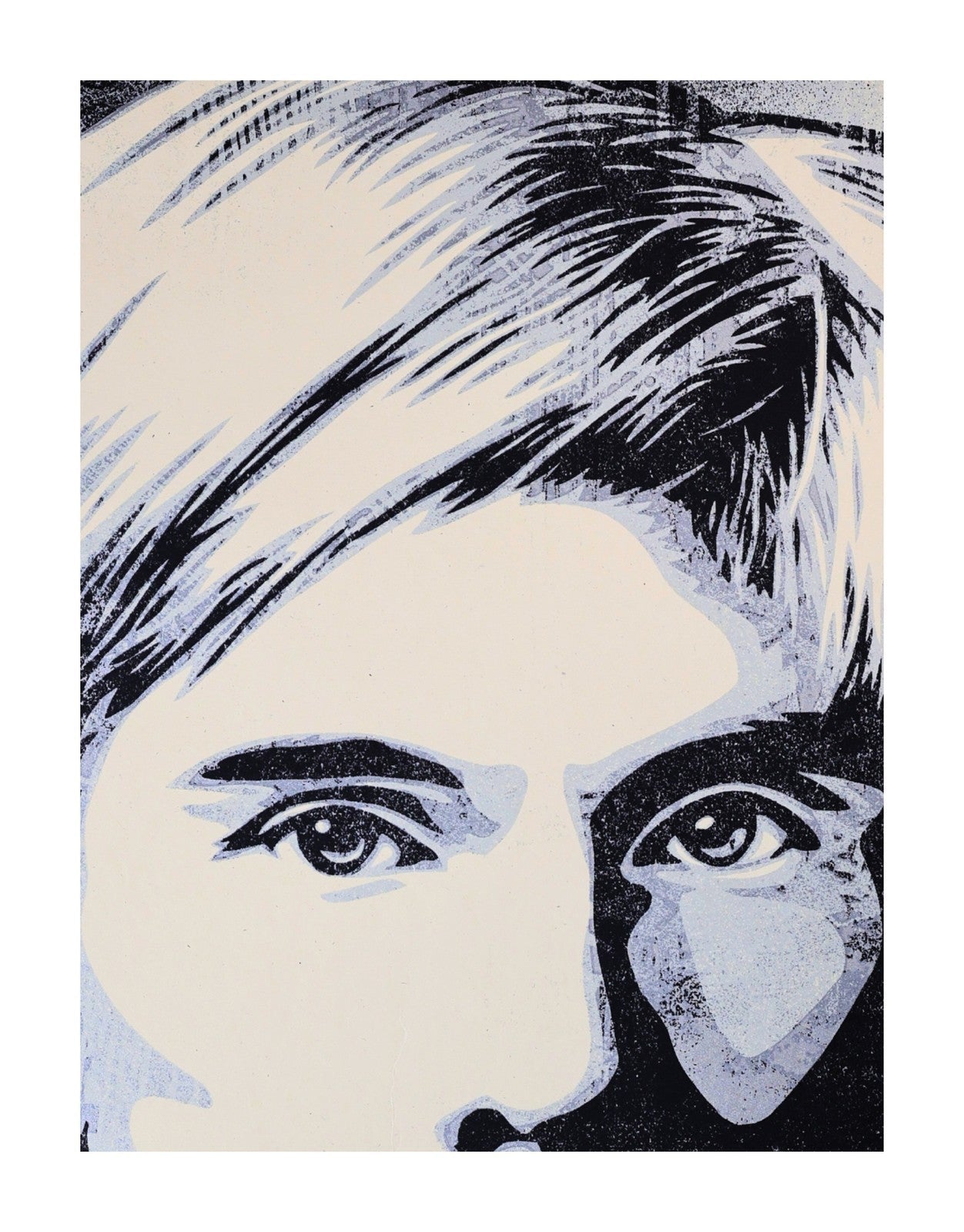 Shepard Fairey Warhol Collages Silver 2023 Signed Print | Limited Edition 300 - Gauntlet Gallery