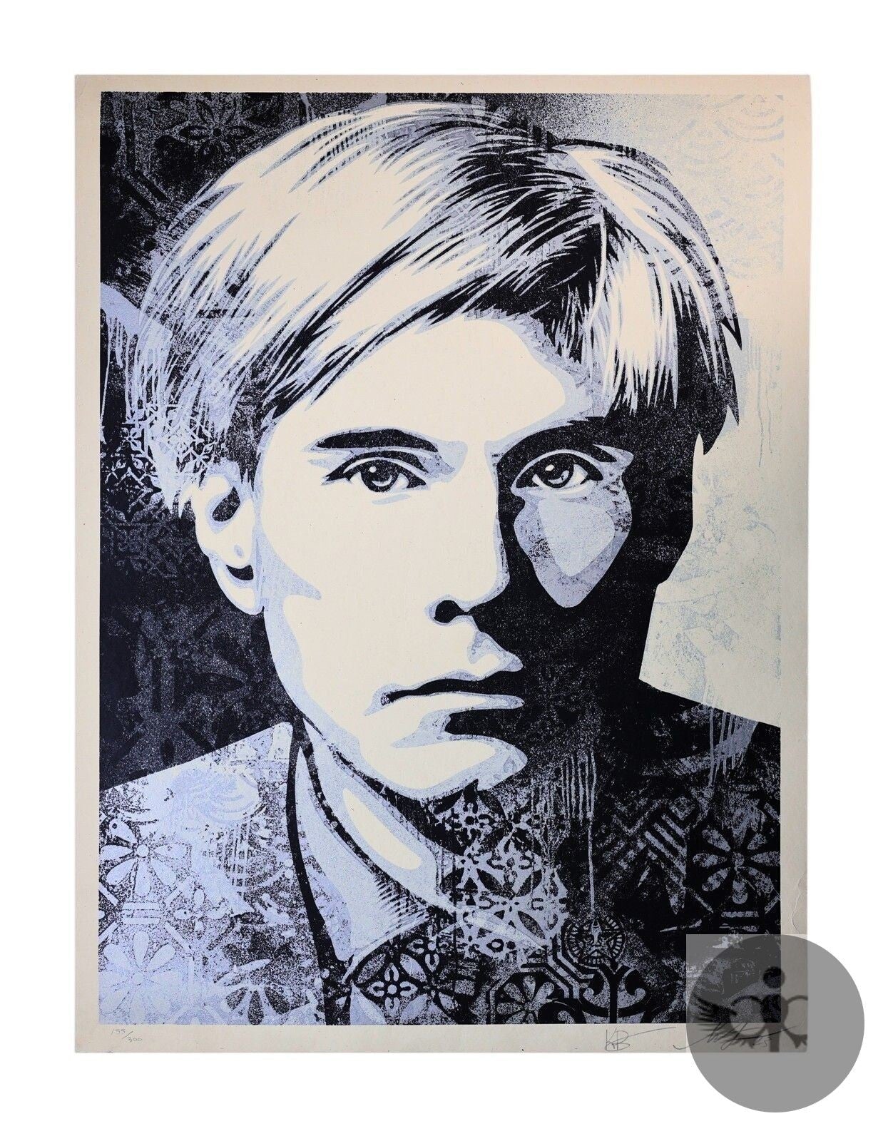 Shepard Fairey Warhol Collages Silver 2023 Signed Print | Limited Edition 300 - Gauntlet Gallery