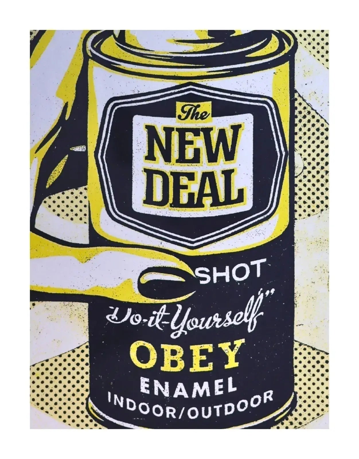 Shepard Fairey Warning Addictive Art Print 2020 Obey Giant Signed Print - Gauntlet Gauntlet Gallery