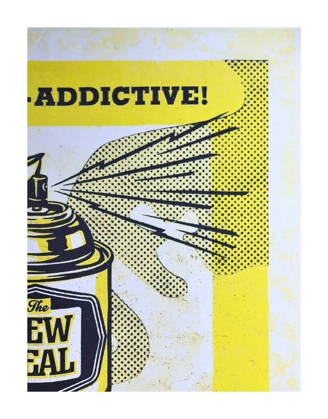 Shepard Fairey Warning Addictive Art Print 2020 Obey Giant Signed Print - Gauntlet Gauntlet Gallery