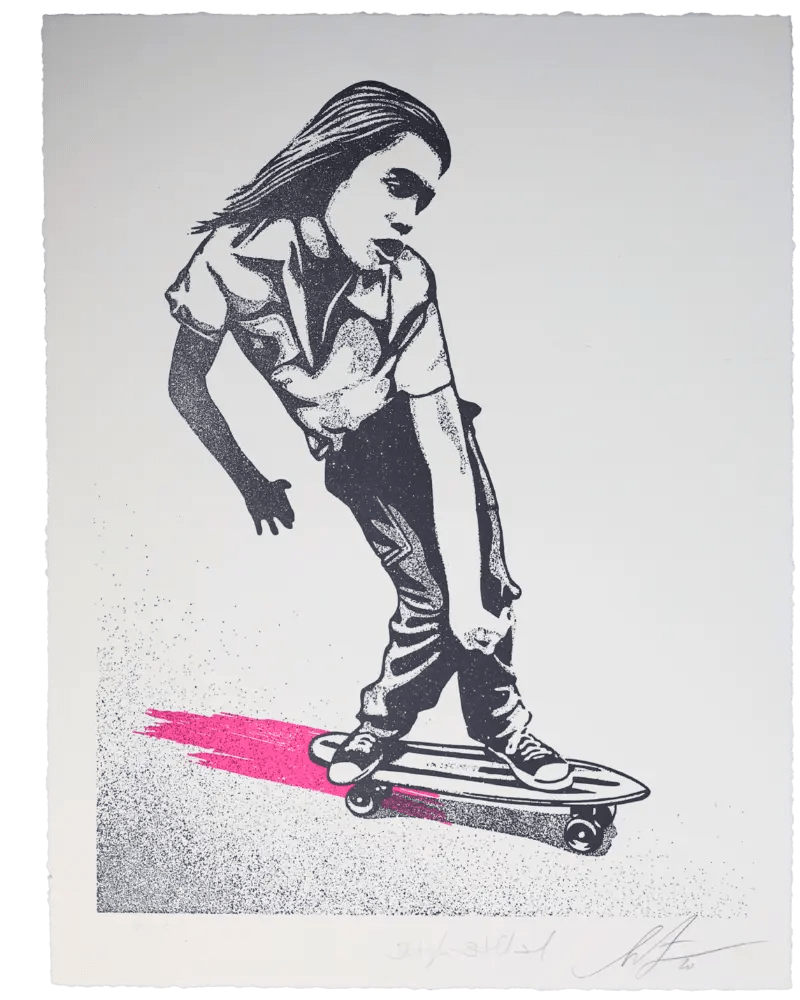 Shepard Fairey x Hugh Holland Styles Change Style Endures Pink Signed 94/115 - Gauntlet GalleryGauntlet Gallery