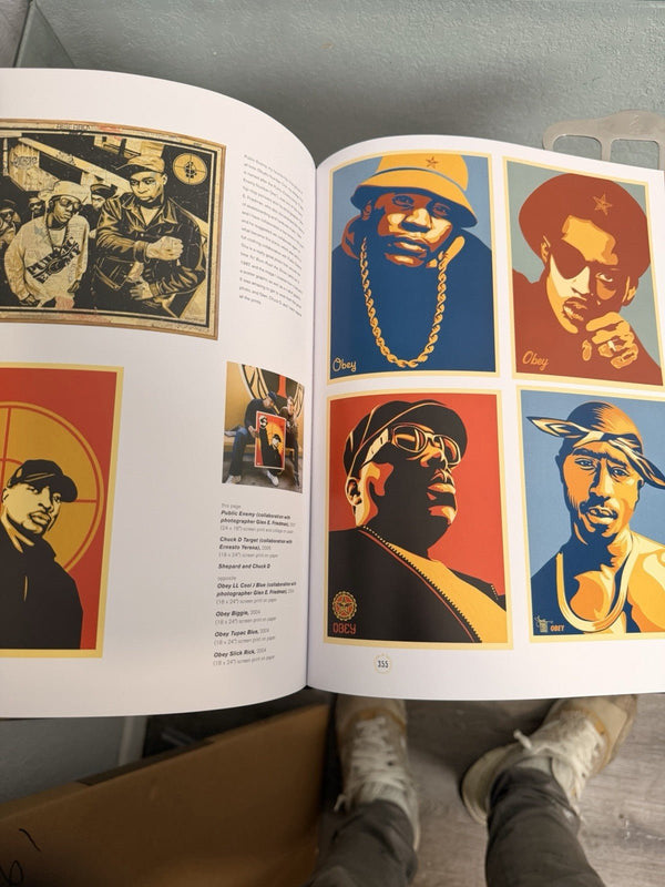 Signed Shepard Fairey OBEY Book with Rise Above Poster - Urban Art Collectible - Gauntlet Gallery