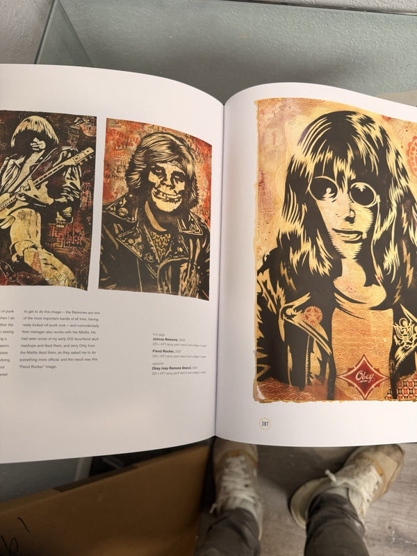 Signed Shepard Fairey OBEY Book with Rise Above Poster - Urban Art Collectible - Gauntlet Gallery