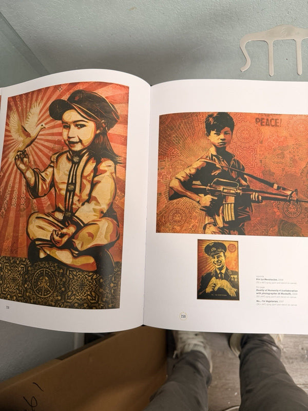 Signed Shepard Fairey OBEY Book with Rise Above Poster - Urban Art Collectible - Gauntlet Gallery