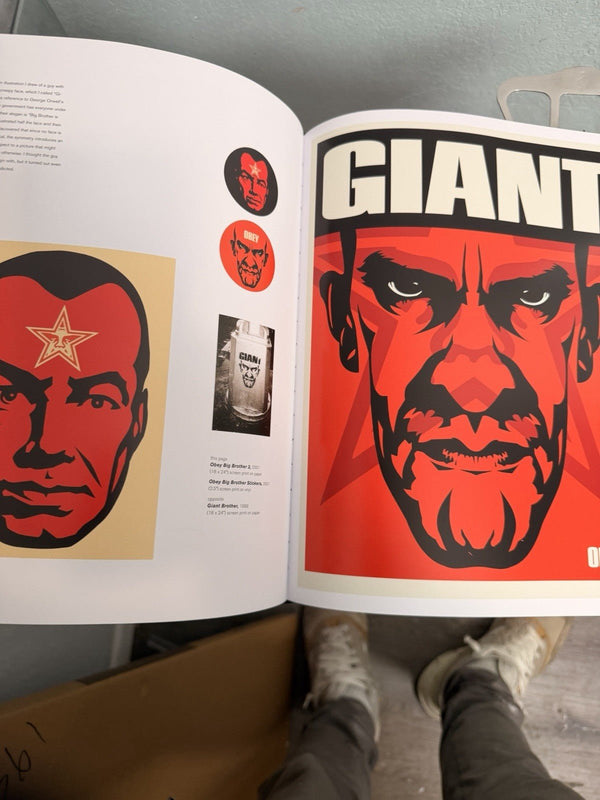 Signed Shepard Fairey OBEY Book with Rise Above Poster - Urban Art Collectible - Gauntlet Gallery