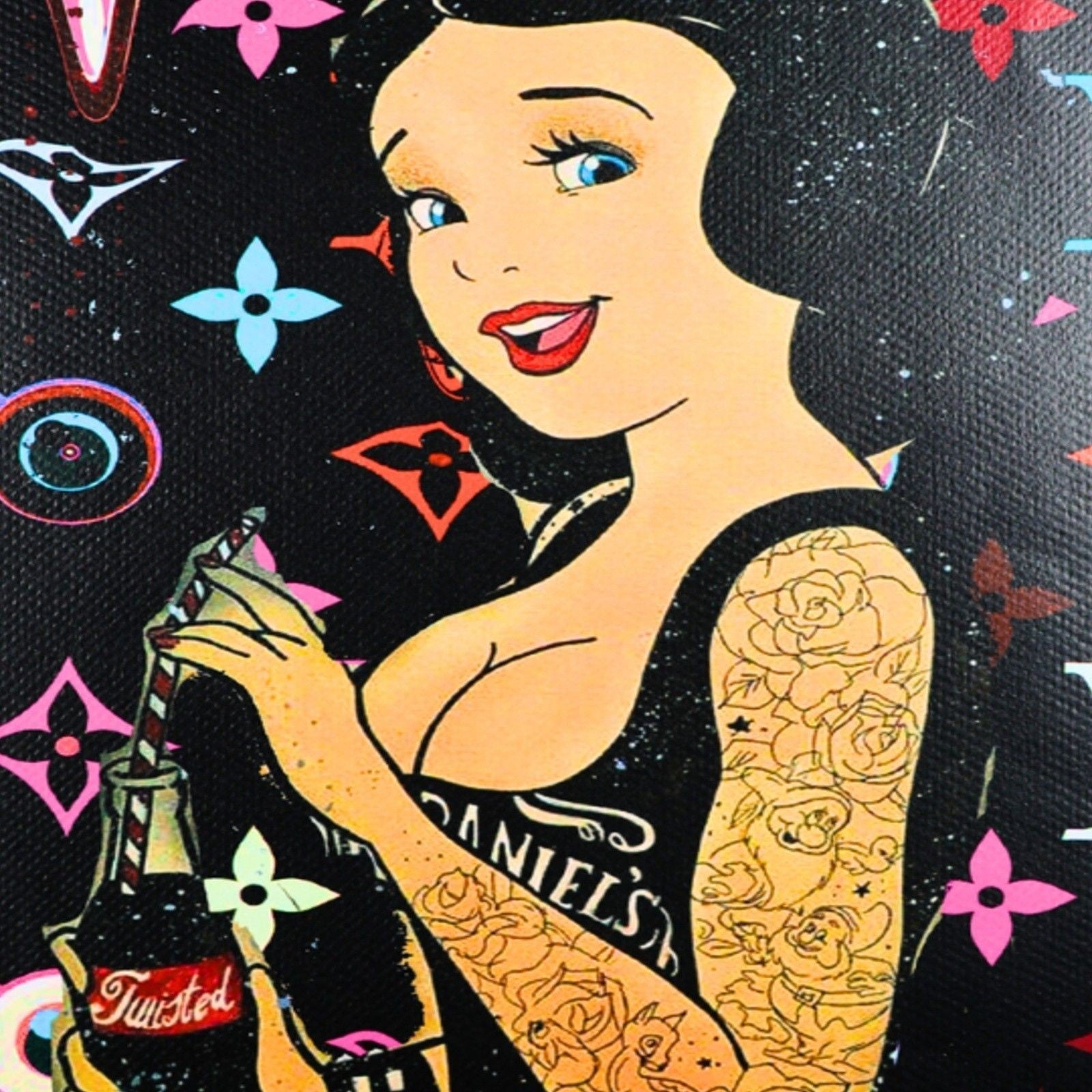 Tattooed Snow White Framed Print by Death NYC - Signed Limited Edition Giclée - Gauntlet Gallery