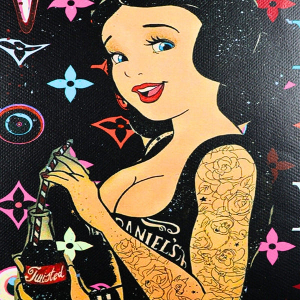 Tattooed Snow White Framed Print by Death NYC - Signed Limited Edition Giclée - Gauntlet Gallery