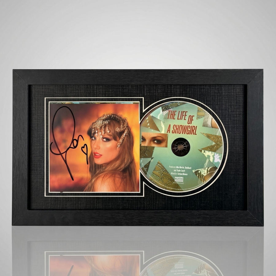 Taylor Swift Signed CD 'The Life of a Showgirl' Framed Display with CD - Gauntlet Gallery