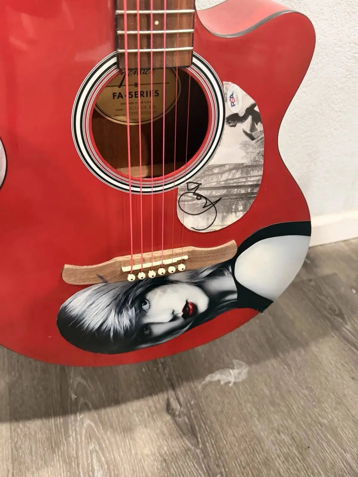 Taylor Swift Signed PSA/DNA Fire Red Fender FA-135CE Electric Acoustic Guitar - Gauntlet Gauntlet Gallery