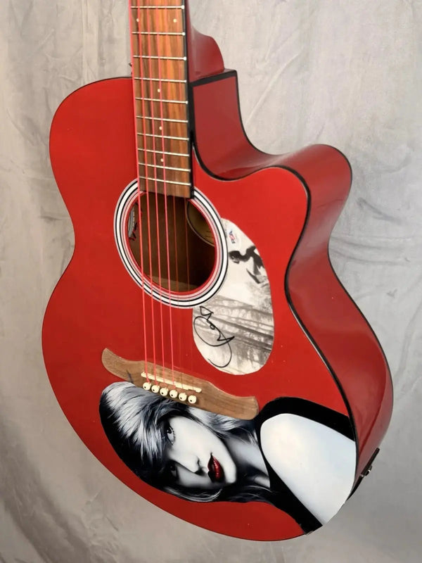 Taylor Swift Signed PSA/DNA Fire Red Fender FA-135CE Electric Acoustic Guitar - Gauntlet Gauntlet Gallery